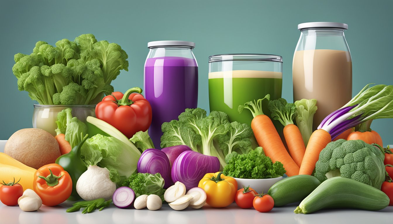 A colorful array of fresh vegetables and lean protein options displayed on a clean, modern counter