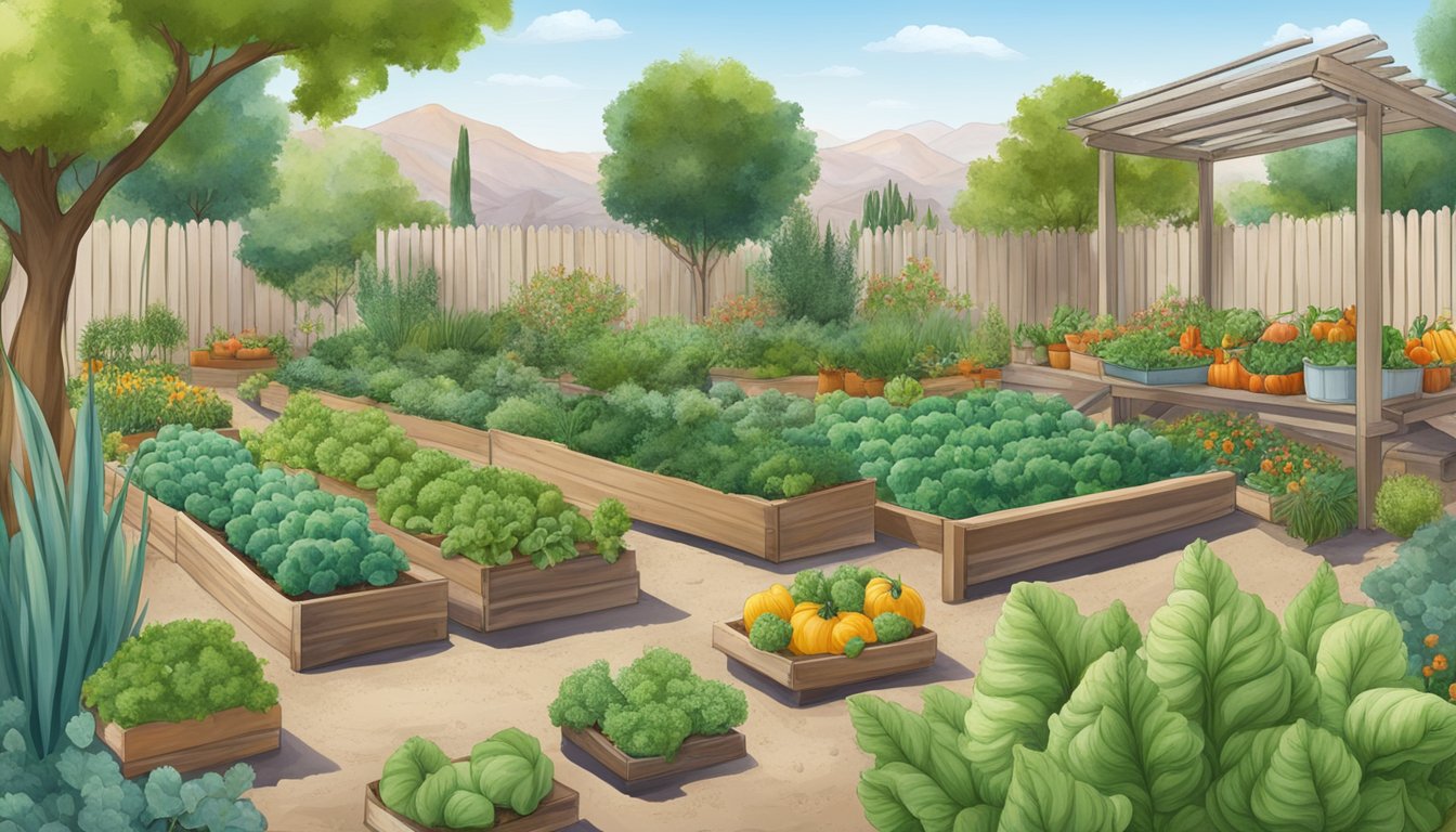 A garden in Nevada with healthy, pest-free vegetables and disease-resistant plants