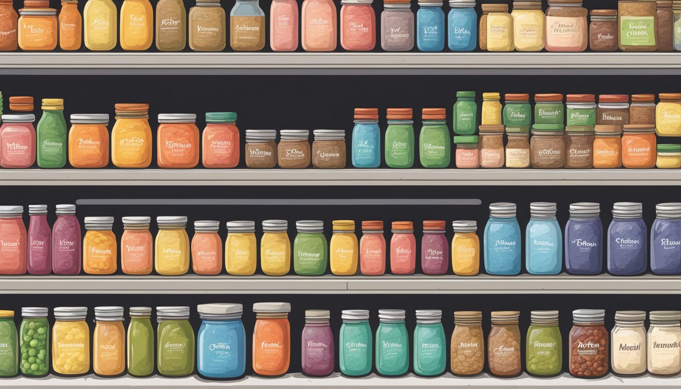 Two shelves of colorful jars, one labeled Rao's Homemade and the other Newman's Own, sit side by side in a grocery store aisle