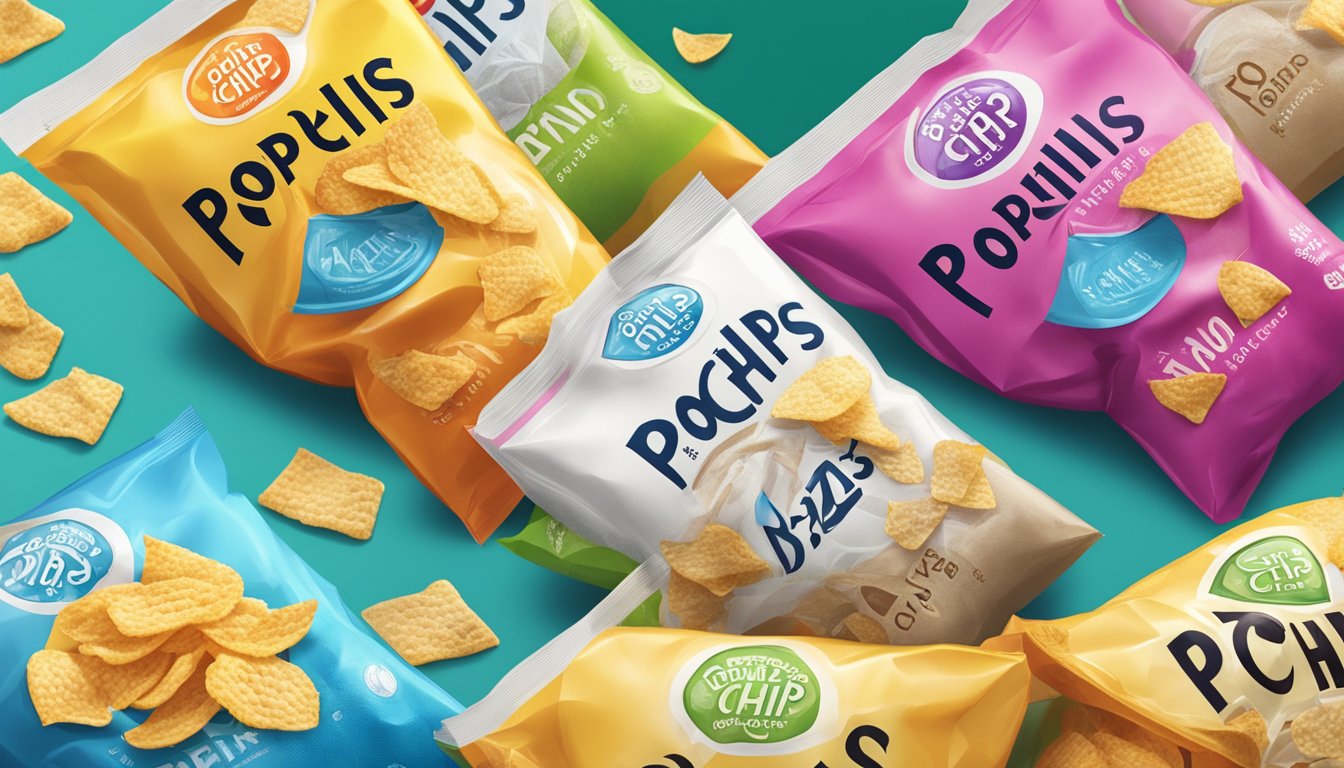 A person opens bags of popchips and Kettle Brand chips, tasting and comparing the flavors