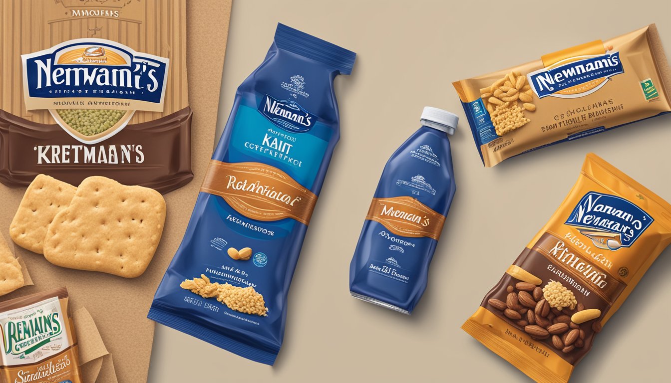 A split image of a classic Kraft product next to a modern Newman's Own product, each surrounded by their respective historical branding and packaging