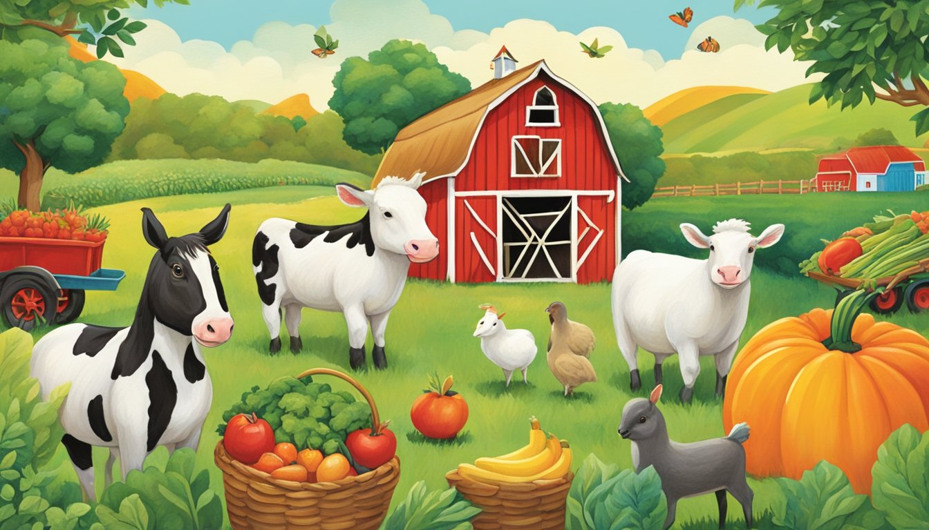 Annie's Homegrown: colorful, playful imagery of a farm with happy animals and vibrant produce. Earth's Best: serene, natural scene with lush greenery and gentle wildlife