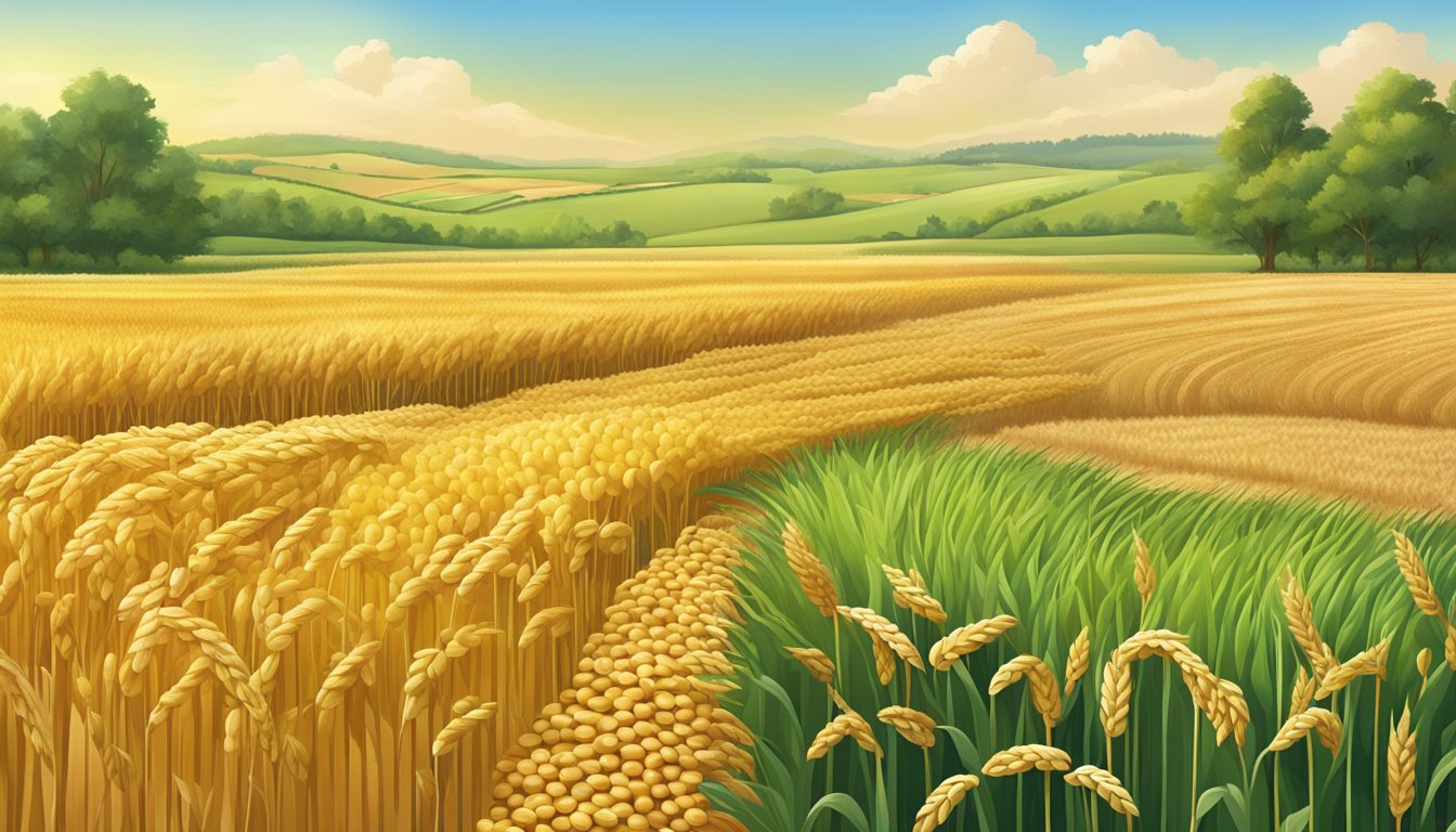 A comparison of wheat fields for Cheerios and Special K. Quality and sources emphasized