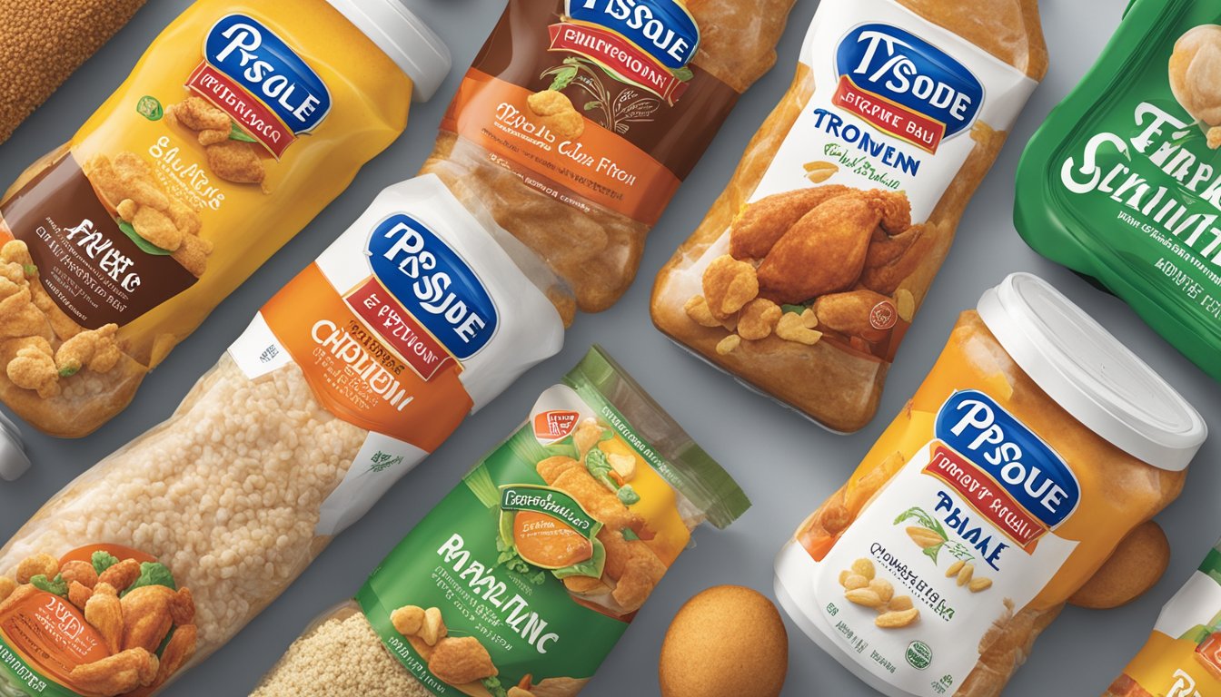 Two rival chicken brands, Tyson and Perdue, displayed side by side with various product offerings and range, showcasing their competition in the market