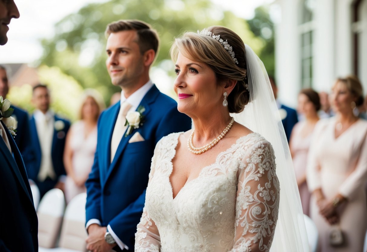 A mother of the groom should avoid wearing white for the wedding
