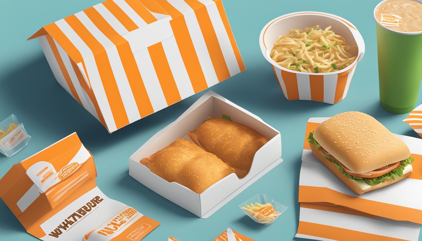 A Whataburger meal box with a Whatastore coupon on a digital device