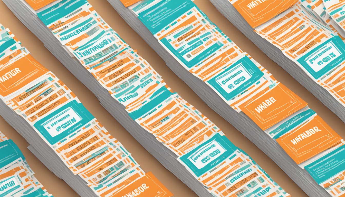 A colorful stack of Whataburger coupons with a bold "Frequently Asked Questions" header