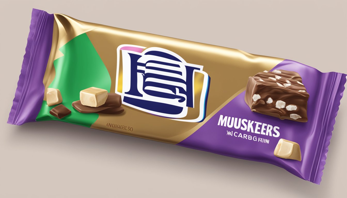 A hand unwraps a 3 Musketeers candy bar, revealing the fluffy nougat inside