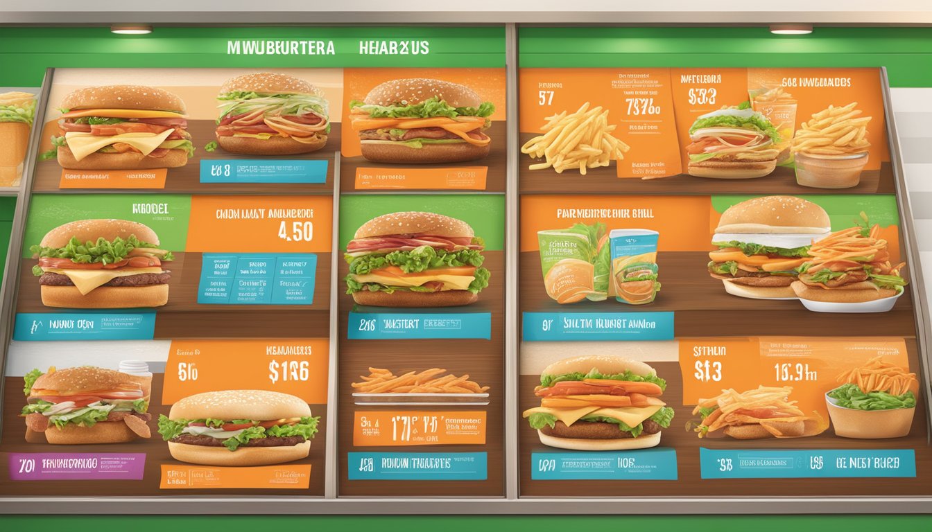 A colorful menu board displays Whataburger's healthy choices with prices