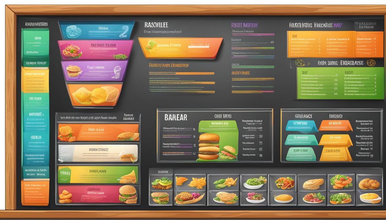 A colorful menu board displays various sides and add-ons with corresponding prices