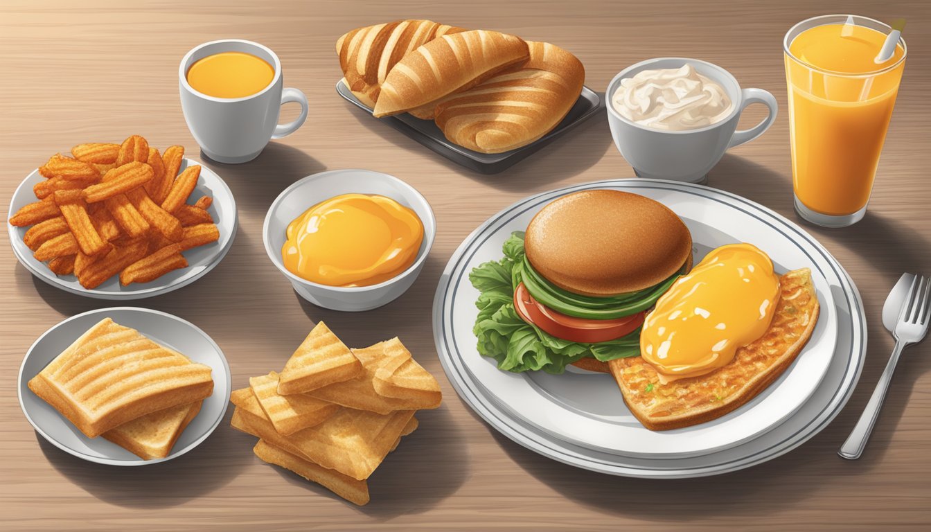 A breakfast plate with sides and add-ons from Whataburger