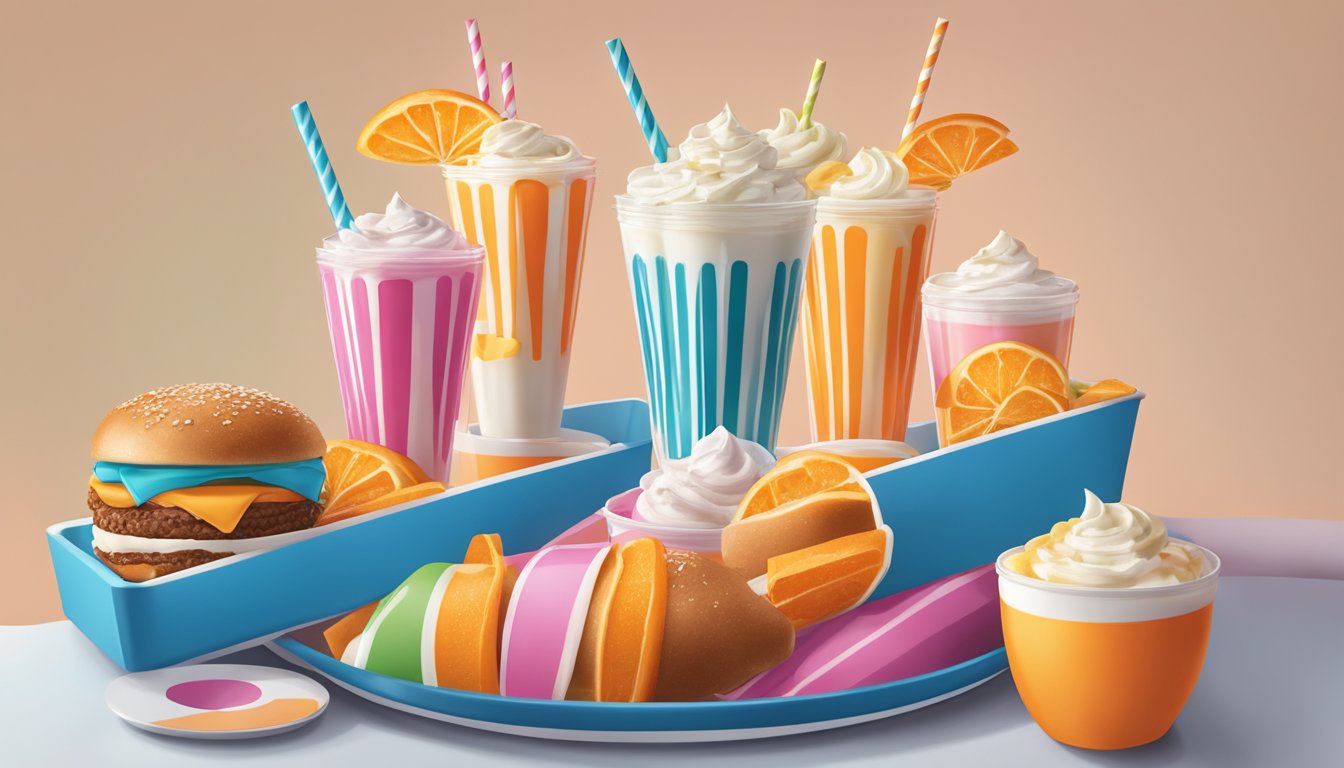 A colorful Whataburger milkshake being served on a tray