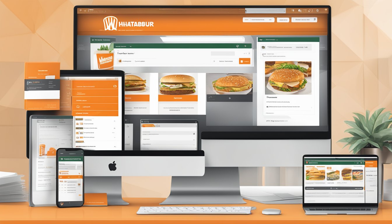 A computer screen displaying the Whataburger Employee Portal, with digital files and folders organized and accessible