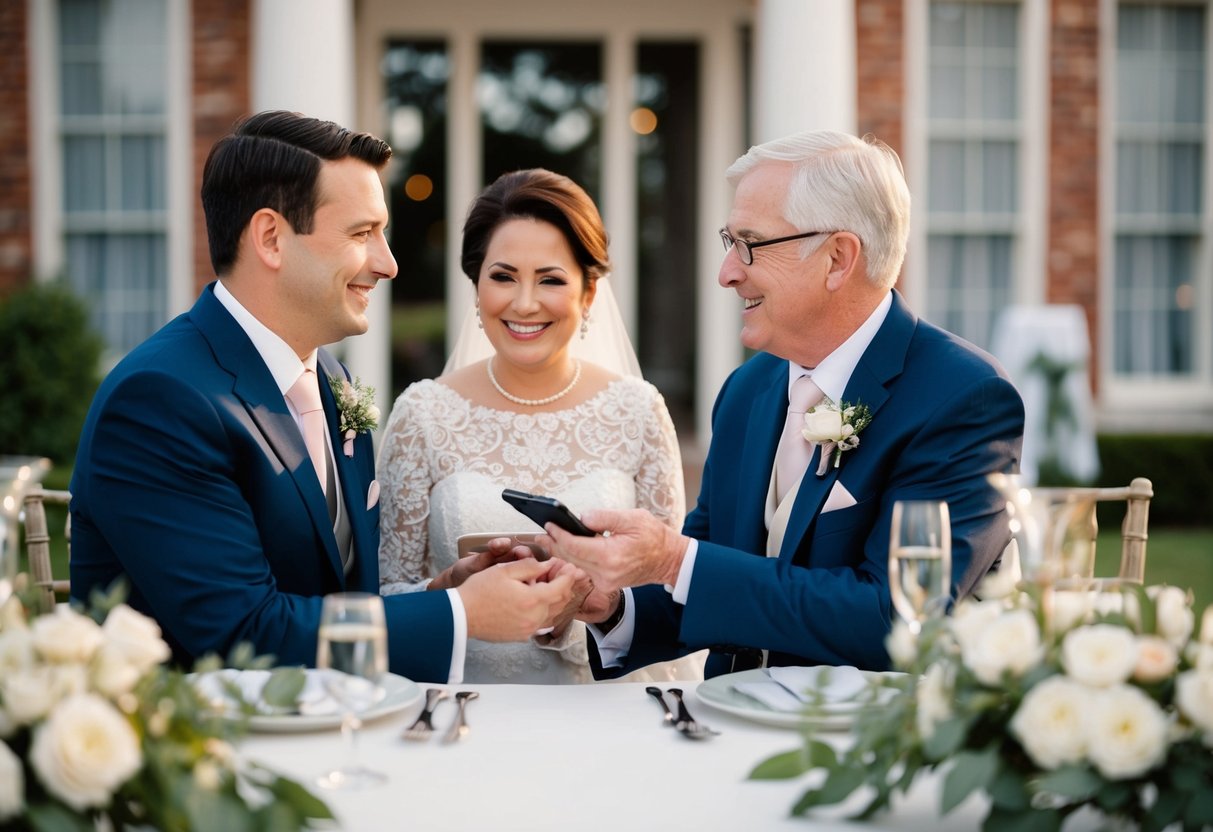 The groom's parents pay for wedding expenses, including the venue, catering, and decorations