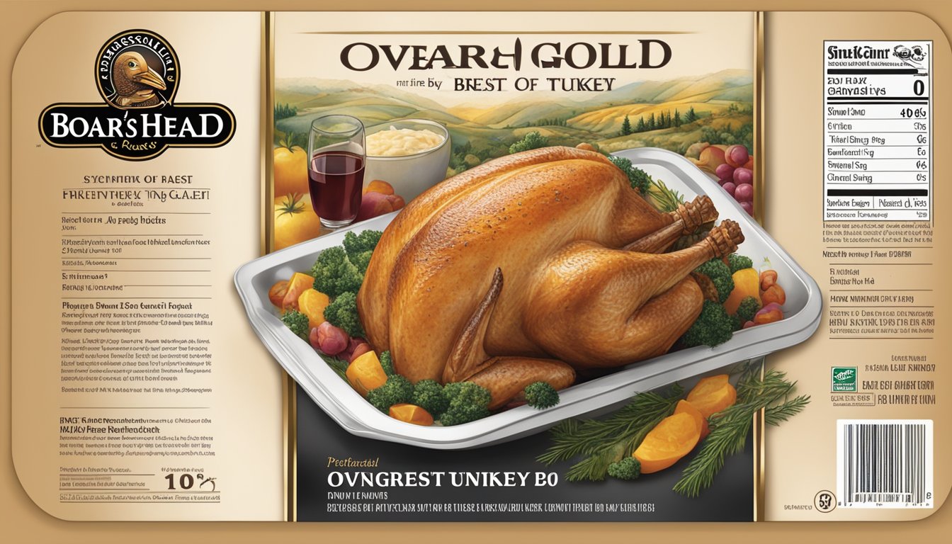 A package of Boar's Head OvenGold Roast Breast of Turkey with a "Use By" date on the label