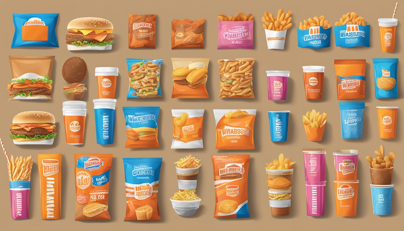 A colorful display of various sides and snacks from Whataburger, with prices clearly labeled