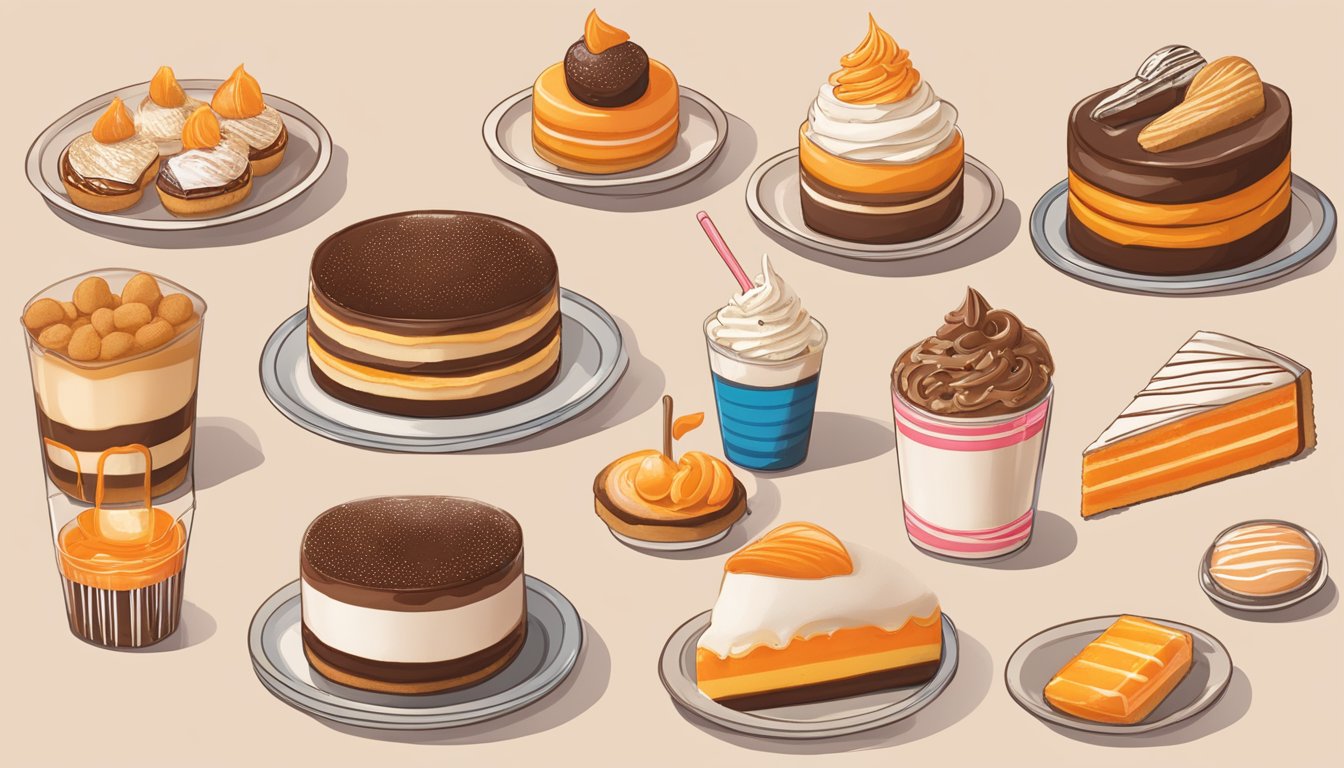 A colorful display of decadent desserts and treats at Whataburger, with prices clearly labeled