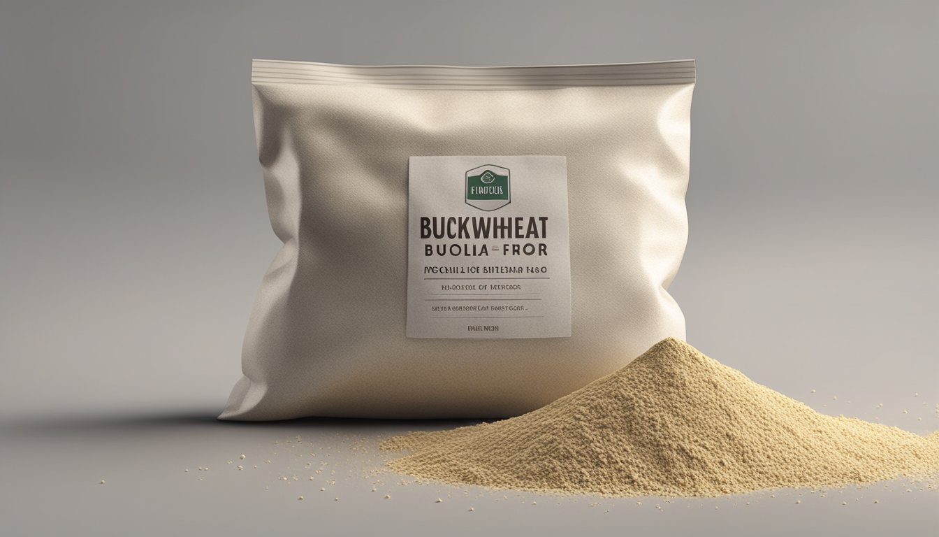 A bag of buckwheat flour with visible mold and a foul odor