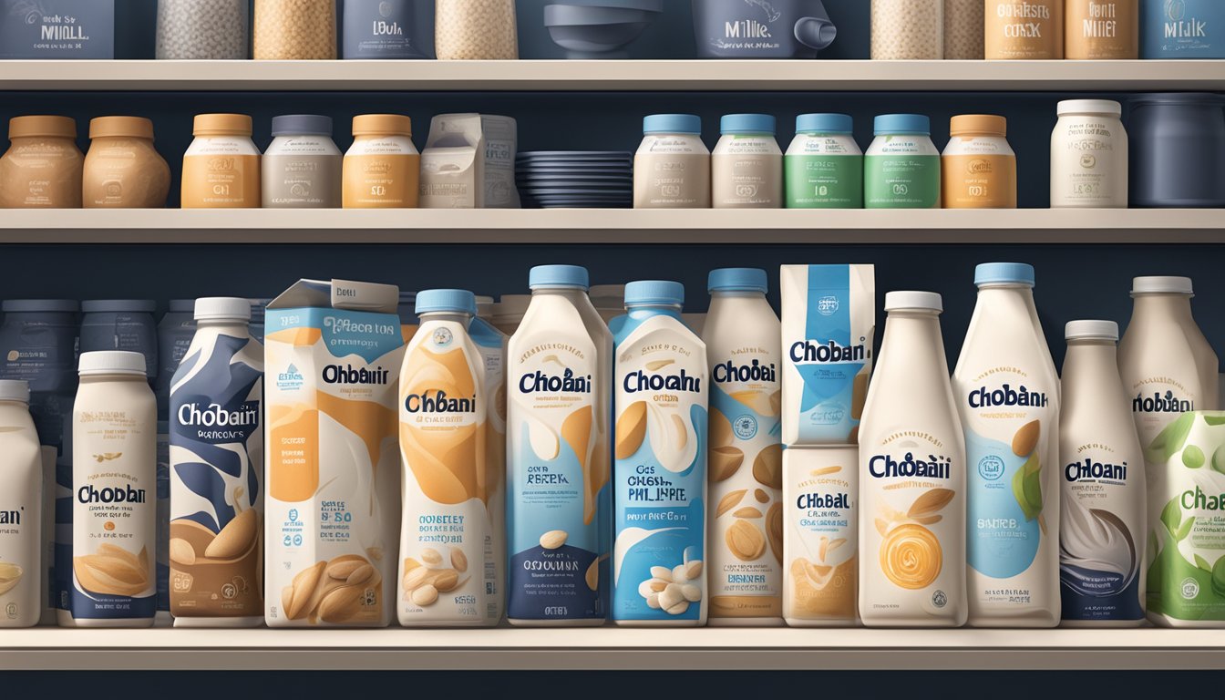 A carton of Chobani Oat Milk sits on a shelf in a cool, dark pantry, away from direct sunlight and heat sources