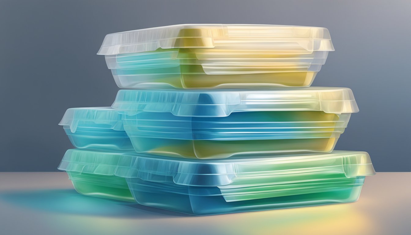 A stack of gelatin sheets in a sealed package, stored in a cool, dry pantry