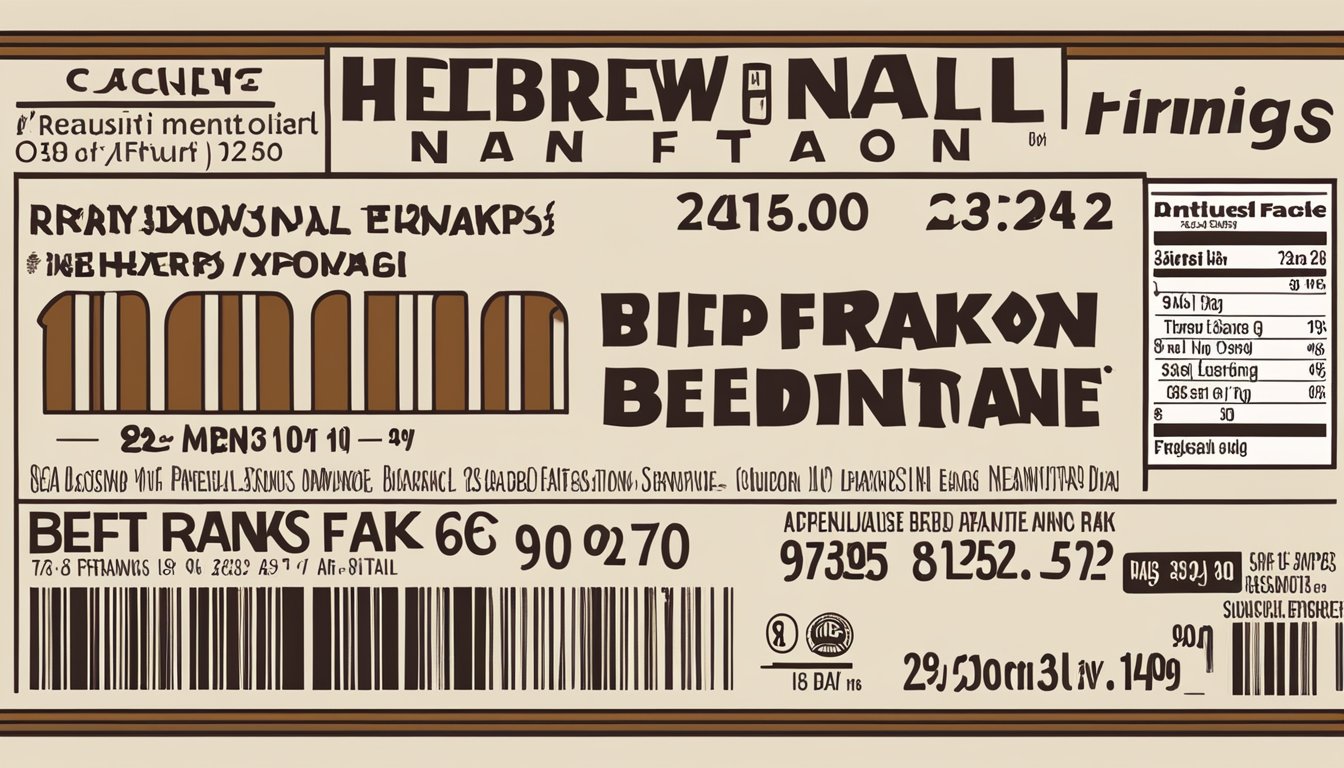 A package of Hebrew National Beef Franks with a clear expiration date