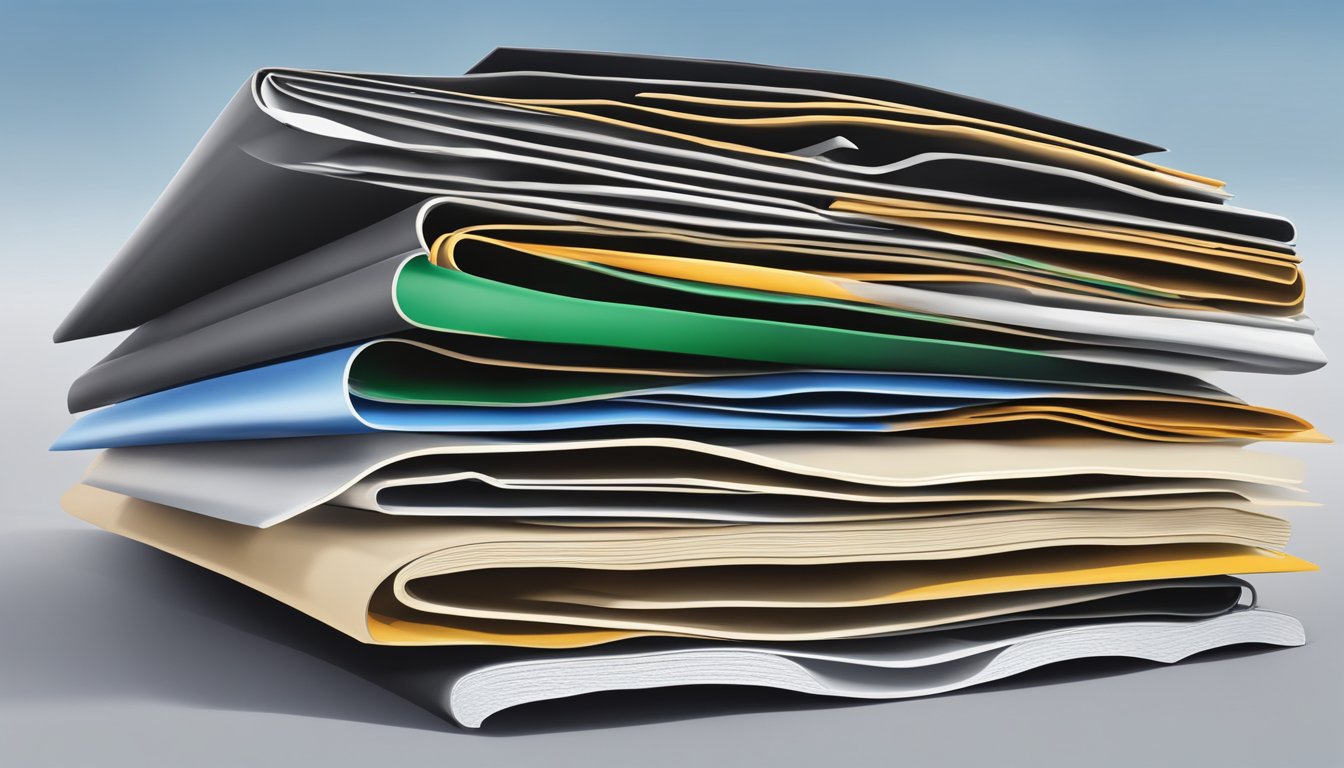 A stack of various gutter materials, including vinyl, aluminum, and steel, exposed to different weather conditions over time