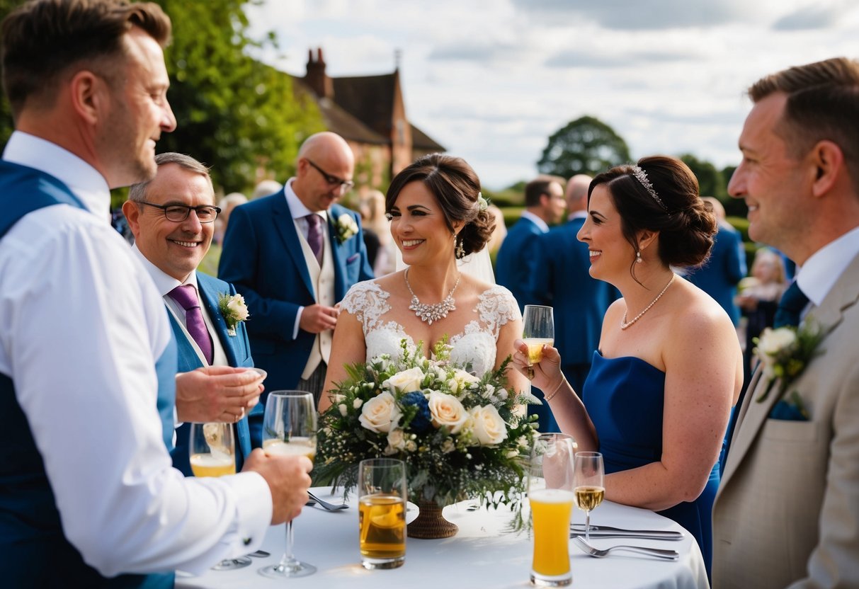 The groom's family pays for the venue, catering, and bar at a traditional UK wedding