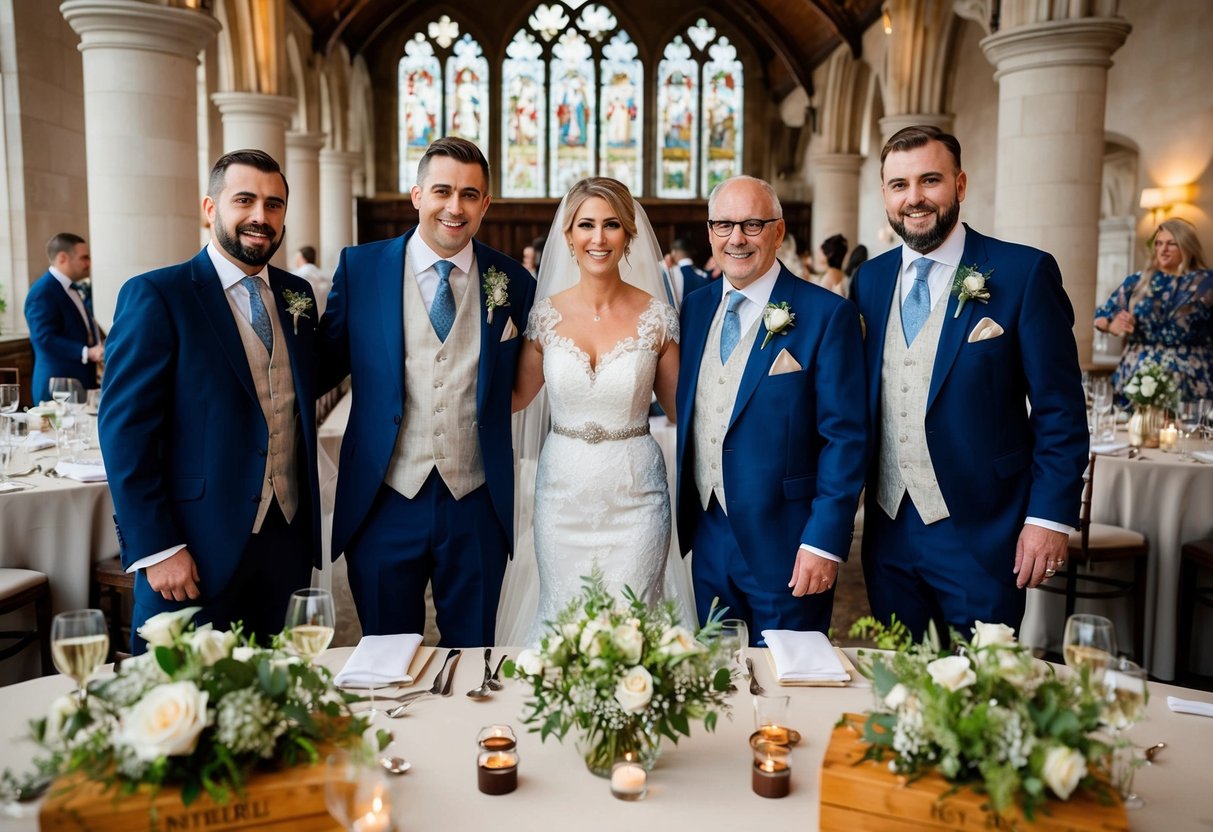 The groom's family covers expenses for the venue, catering, and bar services at the wedding in the UK