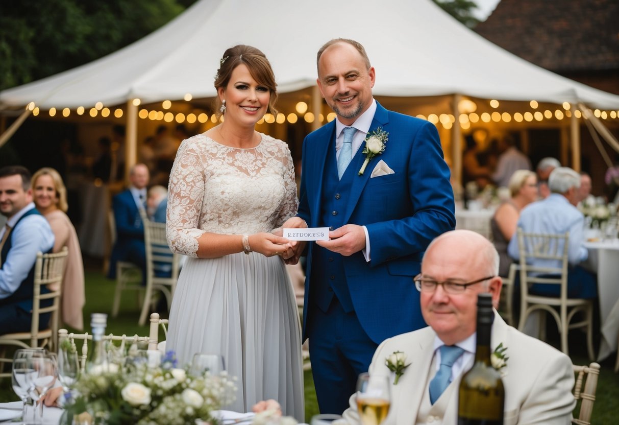 The groom's family pays for the venue, catering, and bar expenses in a traditional UK wedding