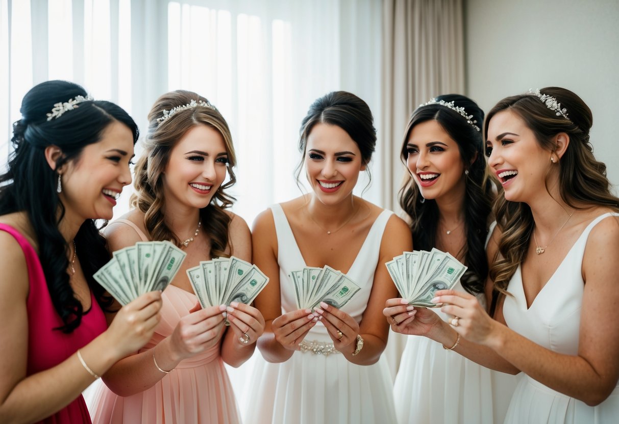 Bridesmaids pooling money for pre-wedding expenses