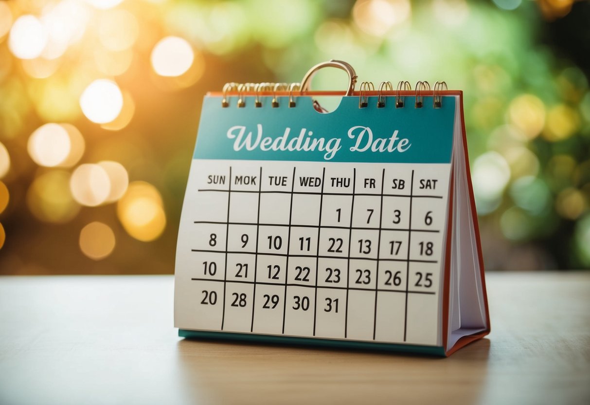 A calendar with the busiest wedding date highlighted