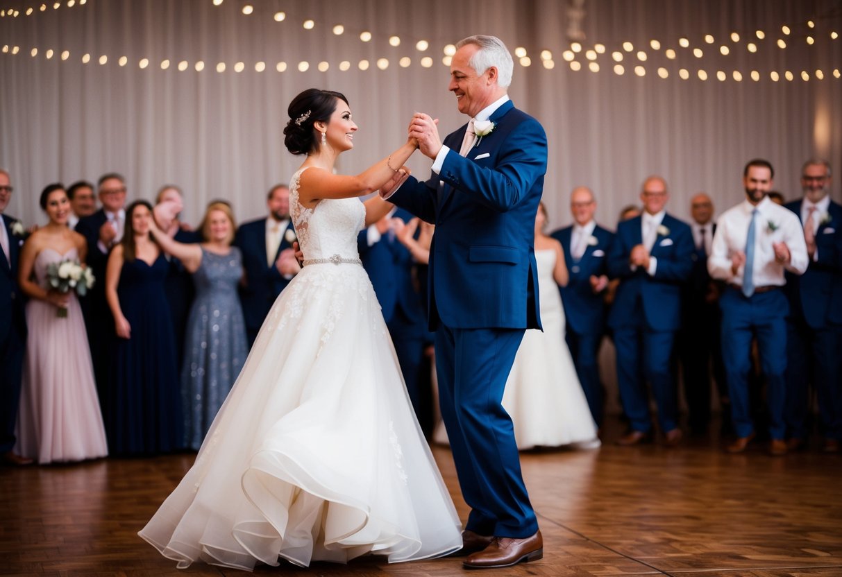 Father-daughter dance precedes bride and groom's dance