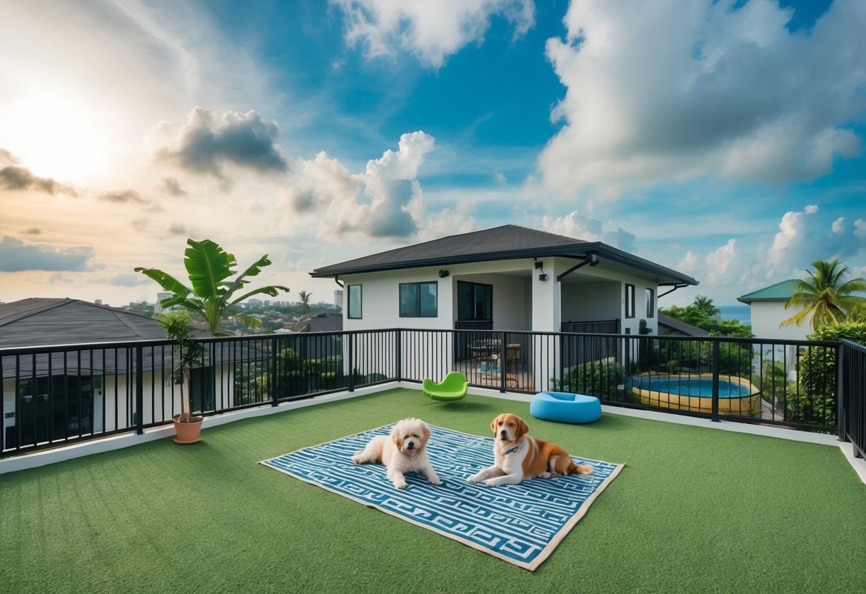 A cozy pet-friendly condo in Cebu with a spacious outdoor area for pets to play and relax