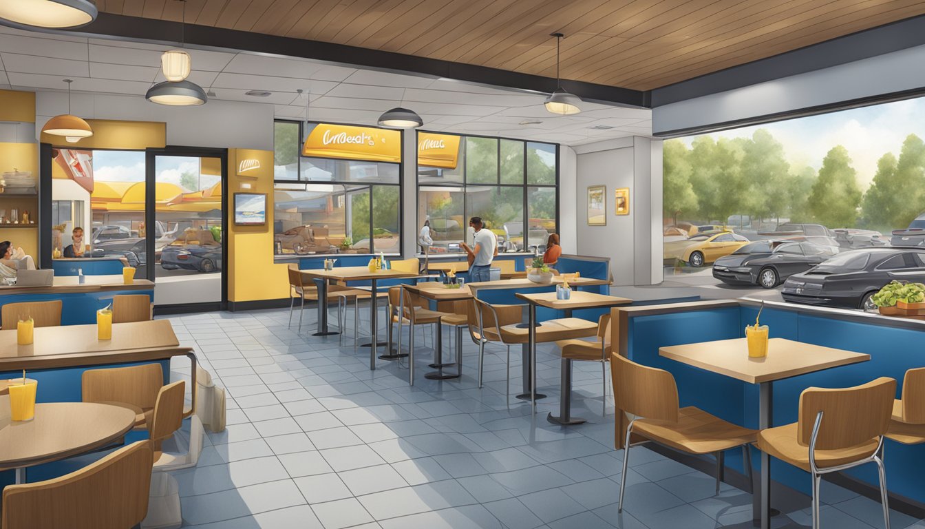 A bustling McDonald's drive-thru contrasts with a serene Culver's dining room