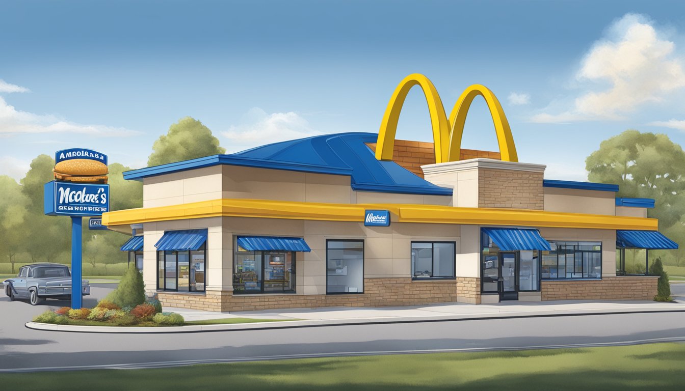 A McDonald's and Culver's drive-thru with iconic signage and distinct architectural features