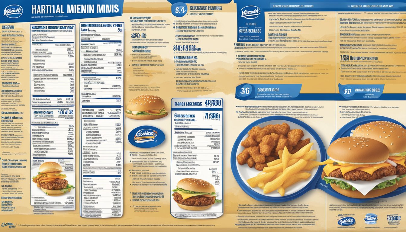 A comparison of Culver's and Hardee's menu items, with nutritional information and health considerations displayed