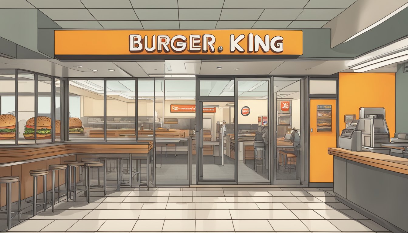 A crowded Burger King with a line out the door, contrasting with a nearly empty Whataburger next door