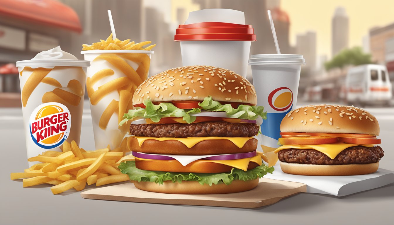 A comparison of Burger King and In-N-Out Burger, with a focus on their menu items and nutritional information