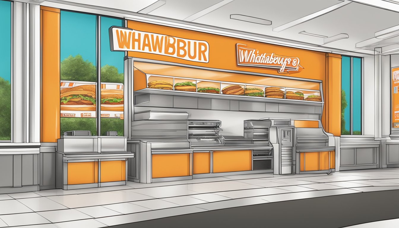 A colorful menu board with Whataburger's Austin highlights displayed