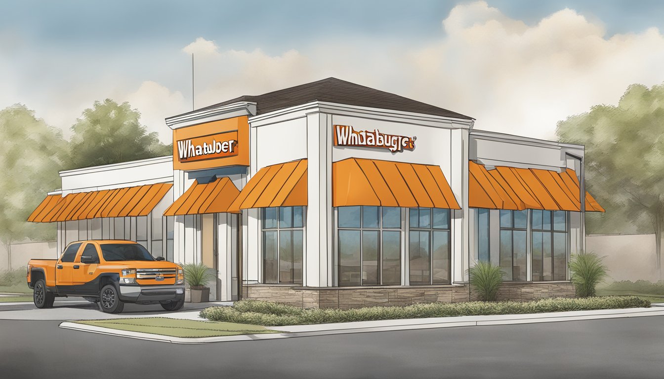 A map of Whataburger's expansion with restaurant locations and potential new sites marked