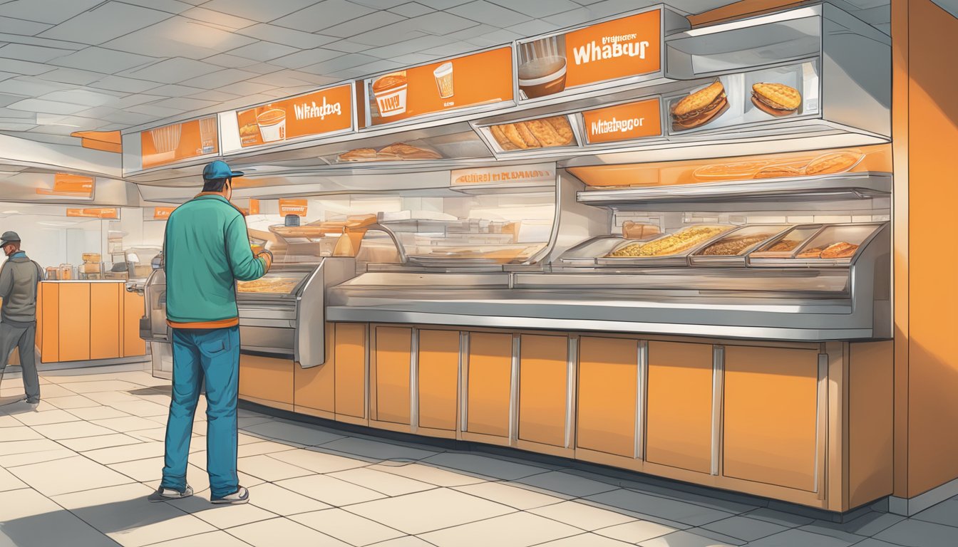 A person discovering a hidden menu behind a Whataburger counter