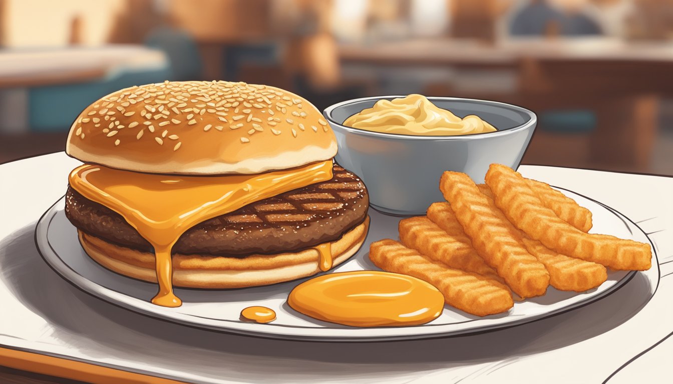 A warm, golden honey butter spread is being generously slathered over a freshly grilled Whataburger patty, creating a mouthwatering conclusion to the meal