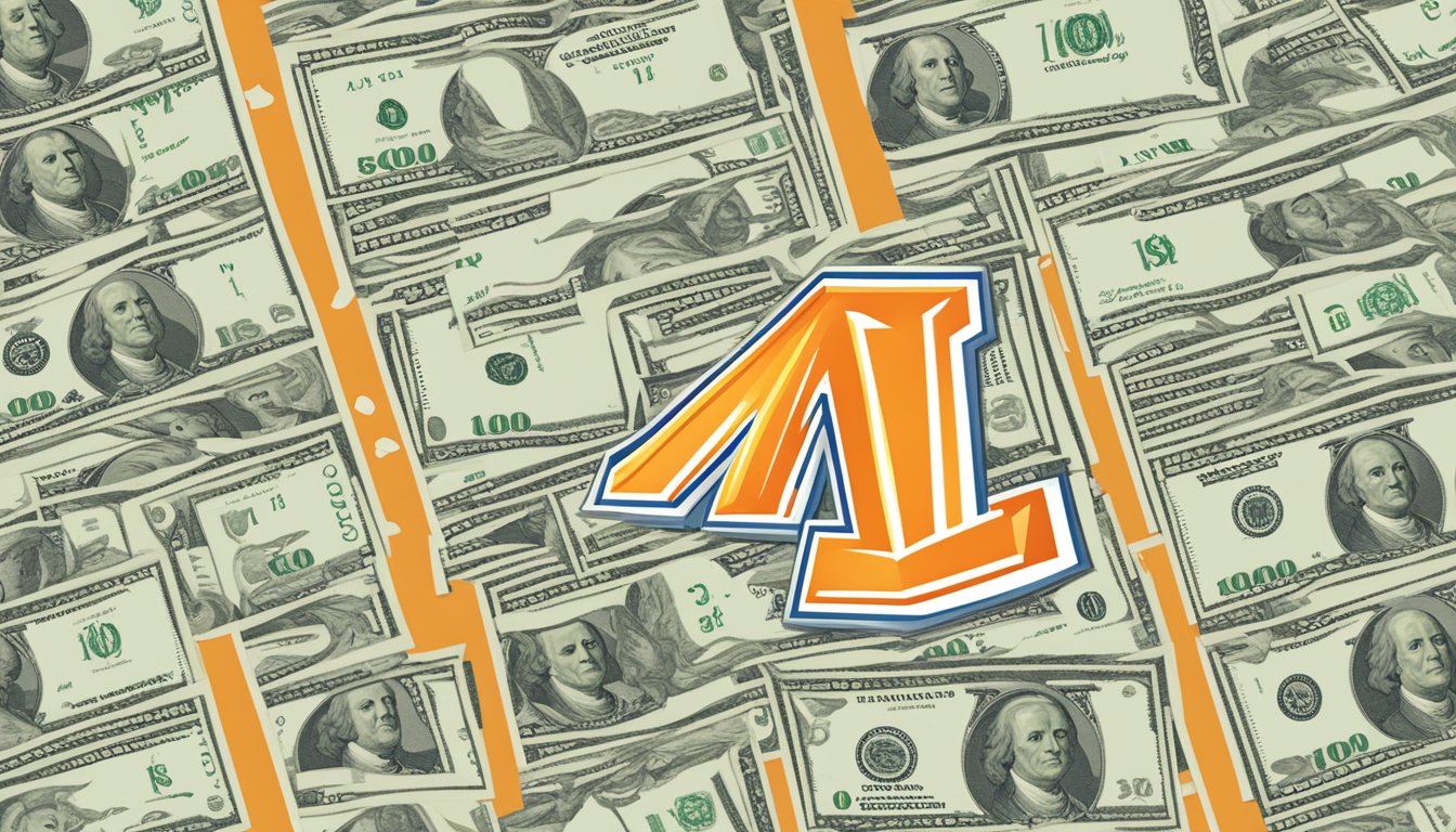 A Whataburger logo surrounded by dollar signs and a scale representing different salary levels