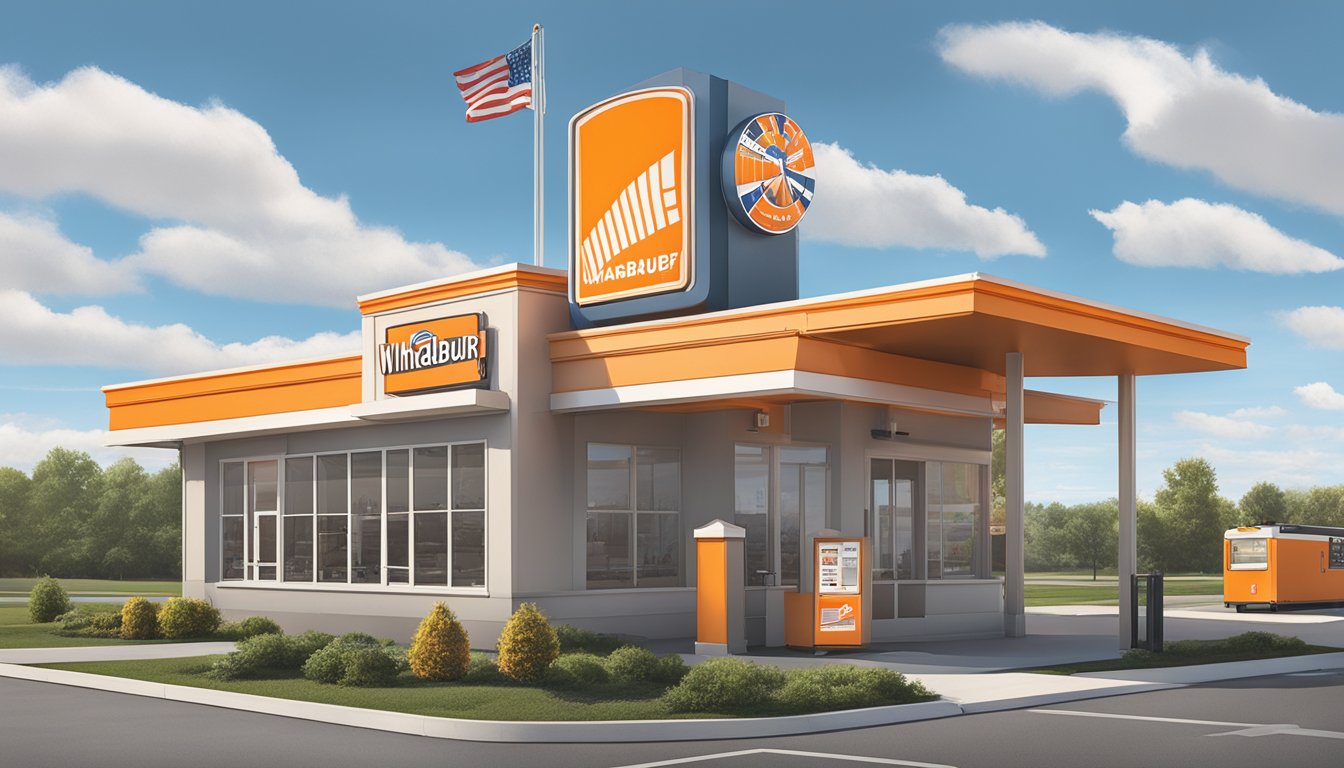 Whataburger in Clarksville, TN, with open sign and clock showing operational hours