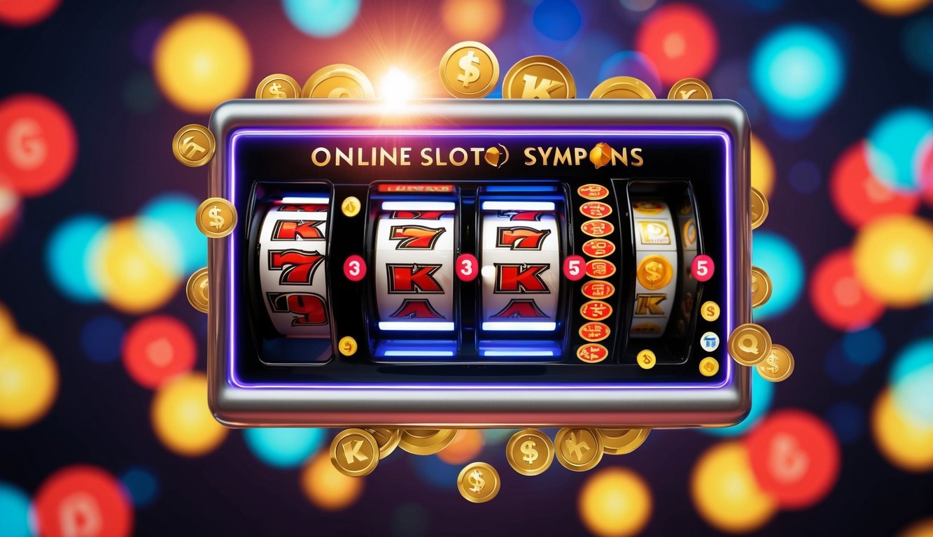 Sebuah mesin slot online yang hidup dikelilingi oleh simbol bonus yang menggoda