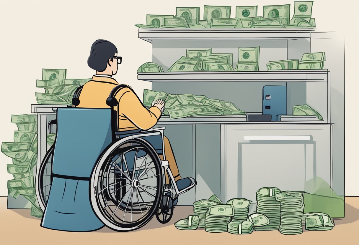 A person with a disability deposits money into an RDSP account, while the government contributes additional funds through the Disability Tax Credit