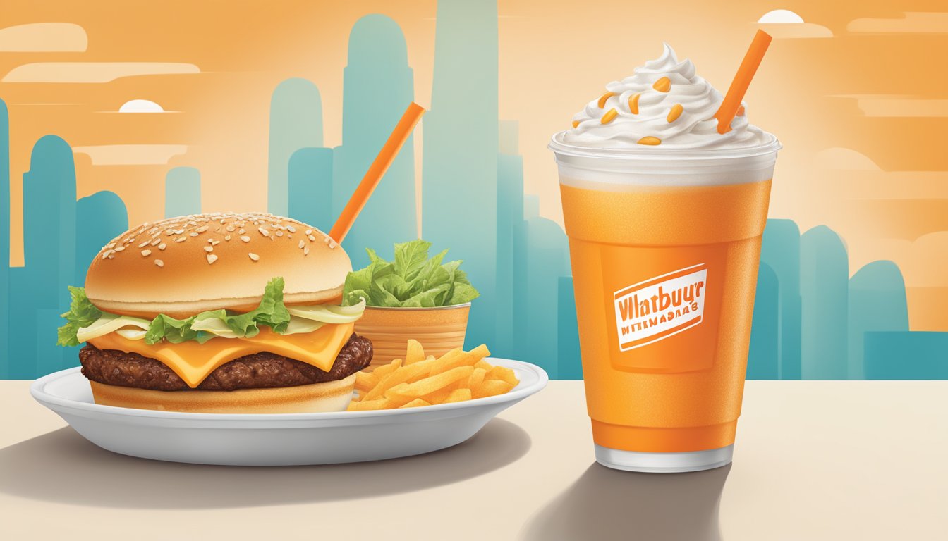 A refreshing Whataburger drink surrounded by additional menu options