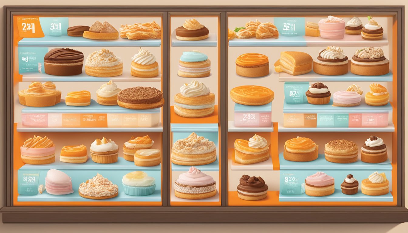 A colorful display of Whataburger desserts with various prices on a menu board