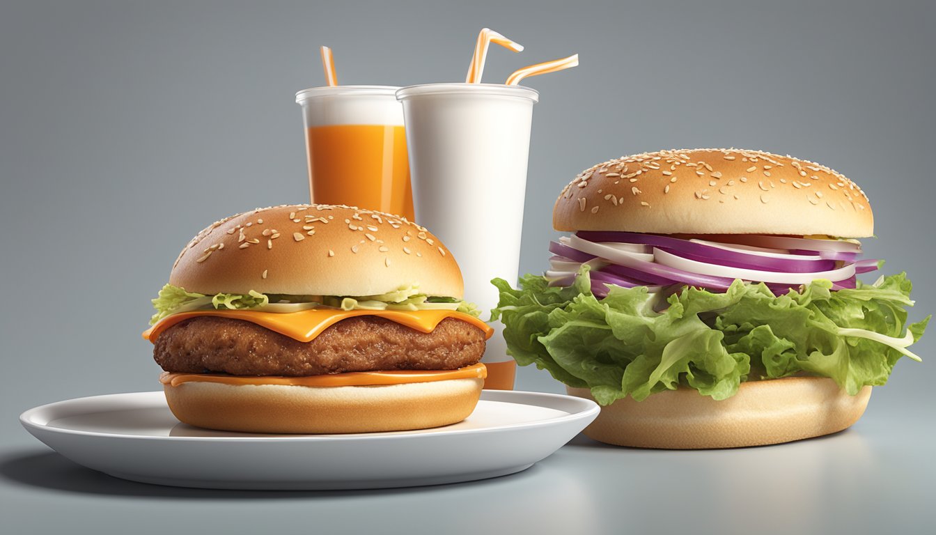 A Whataburger Jr. with a gluten-free bun and a side salad on a clean, white plate