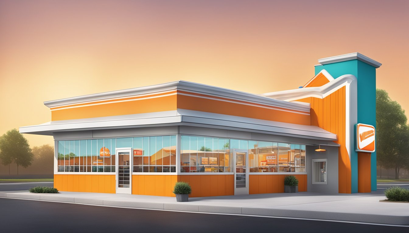 A Whataburger restaurant in Kannapolis, with drive-thru, outdoor seating, and a colorful, retro-inspired exterior